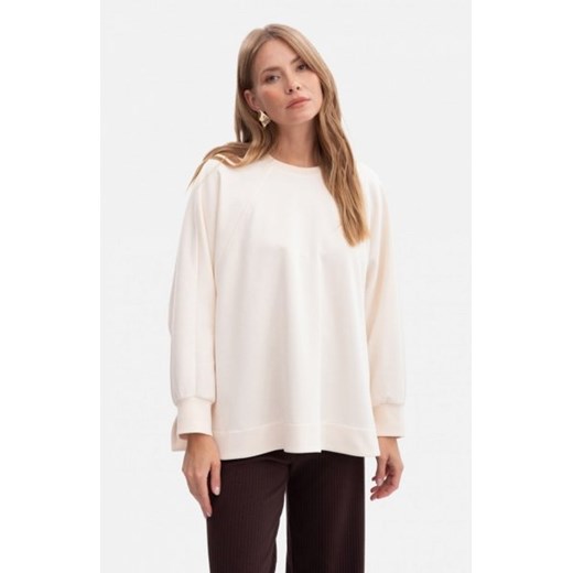 Bewear B306 bluza oversize z rozcięciami waniliowa ze sklepu intimiti.pl w kategorii Bluzy damskie - zdjęcie 187863634