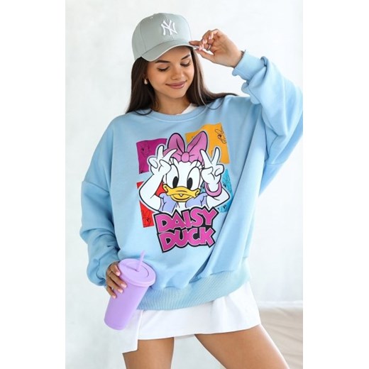 Oversizowa bluza Daisy Duck błękitna ze sklepu intimiti.pl w kategorii Bluzy damskie - zdjęcie 187863951