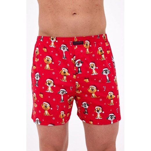 Cornette 016/21 Dogs Christmas MAXI bokserki męskie ze sklepu intimiti.pl w kategorii Majtki męskie - zdjęcie 187863970