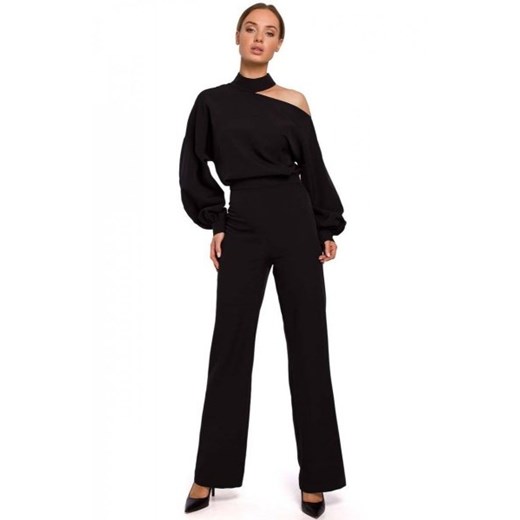 Kombinezon damski z bufiastymi rękawami czarny M528 ze sklepu intimiti.pl w kategorii Kombinezony damskie - zdjęcie 187864162
