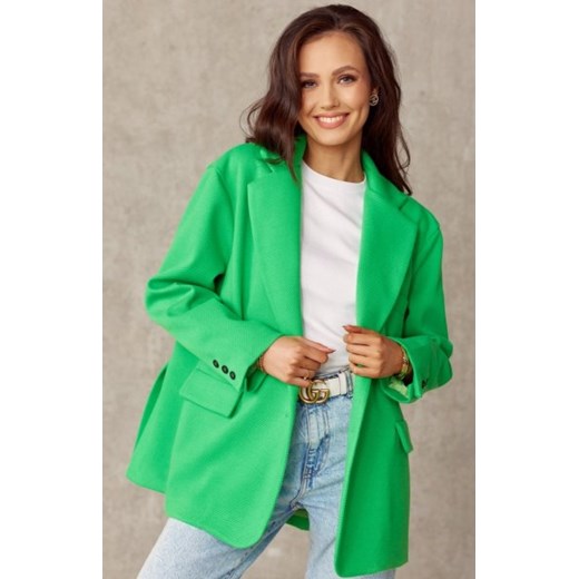 Zielony oversizowy żakiet damski ze sklepu intimiti.pl w kategorii Marynarki damskie - zdjęcie 187864381