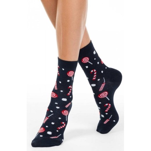 Conte świąteczne skarpety damskie lizaki ze sklepu intimiti.pl w kategorii Skarpetki damskie - zdjęcie 187864714