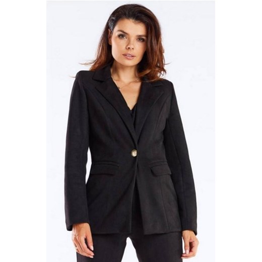 Elegancki czarny żakiet damski A460 ze sklepu intimiti.pl w kategorii Marynarki damskie - zdjęcie 187864923