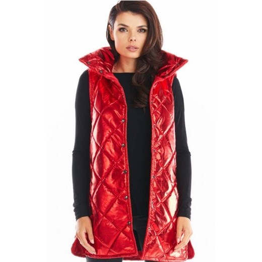 Damska kamizelka bezrękawnik czerwony A383 ze sklepu intimiti.pl w kategorii Kamizelki damskie - zdjęcie 187865064