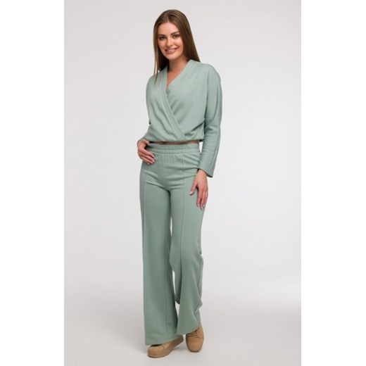 Bewear B296 spodnie dresowe z przeszyciami miętowe ze sklepu intimiti.pl w kategorii Spodnie damskie - zdjęcie 187865174