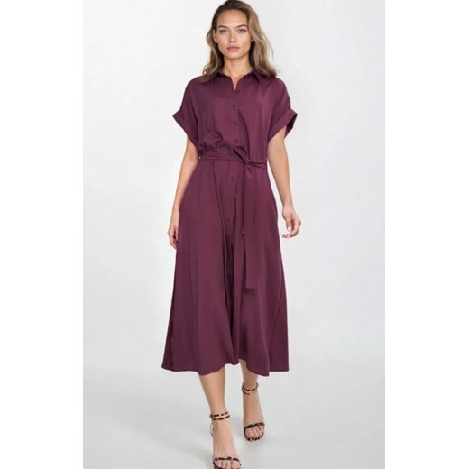 Nife S270 koszulowa sukienka midi ze sklepu intimiti.pl w kategorii Sukienki - zdjęcie 187865381