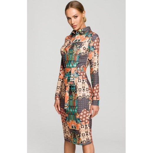 Moe M706/3 ołówkowa sukienka midi ze sklepu intimiti.pl w kategorii Sukienki - zdjęcie 187865700