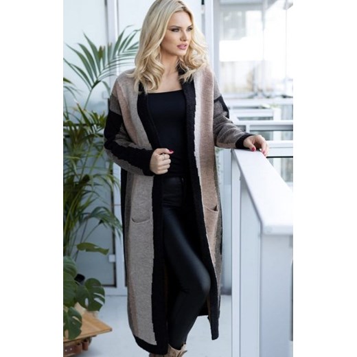 Kolorowy długi kardigan damski 30087/1 ze sklepu intimiti.pl w kategorii Swetry damskie - zdjęcie 187865790