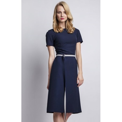 Sukienka z krótkim rękawem granatowa SUK128 ze sklepu intimiti.pl w kategorii Sukienki - zdjęcie 187866111