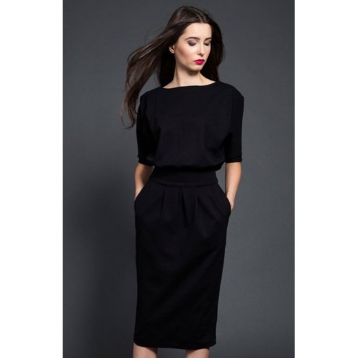 *Kasia Miciak design mono sukienka czarna ze sklepu intimiti.pl w kategorii Sukienki - zdjęcie 187866373