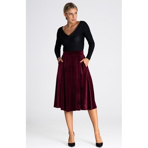 Figl M964 bordowa spódnica damska ze sklepu intimiti.pl w kategorii Spódnice - zdjęcie 187866932