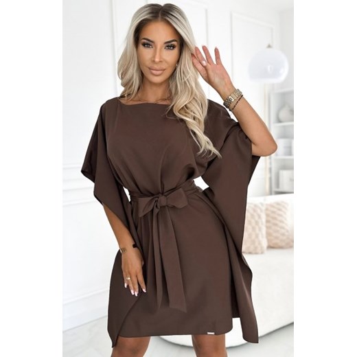 Numoco 287-33 SOFIA sukienka motyl z wiązaniem w pasie ze sklepu intimiti.pl w kategorii Sukienki - zdjęcie 187866952