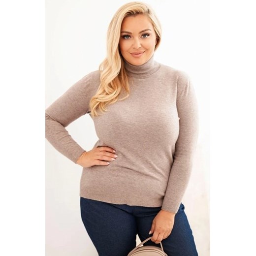 Sweter damski wiskozowy Plus Size z golfem fango ze sklepu intimiti.pl w kategorii Swetry damskie - zdjęcie 187867243