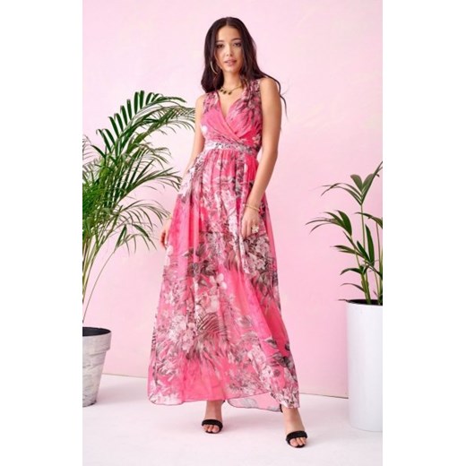 Szyfonowa długa sukienka letnia kolorowa 0209 U72 ze sklepu intimiti.pl w kategorii Sukienki - zdjęcie 187867951