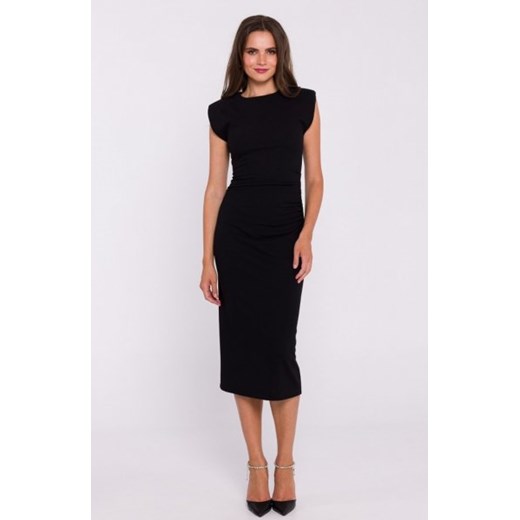 Stylove S382 sukienka bez rękawów z zakładkami na boku czarna ze sklepu intimiti.pl w kategorii Sukienki - zdjęcie 187867992