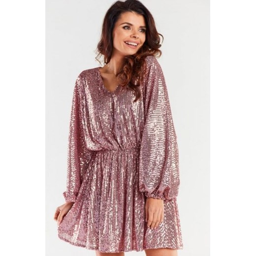 Awama oversizowa różowa sukienka A485 ze sklepu intimiti.pl w kategorii Sukienki - zdjęcie 187868064