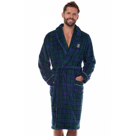 Hero Long 2455 Dark Blue szlafrok męski ze sklepu intimiti.pl w kategorii Szlafroki męskie - zdjęcie 187868170