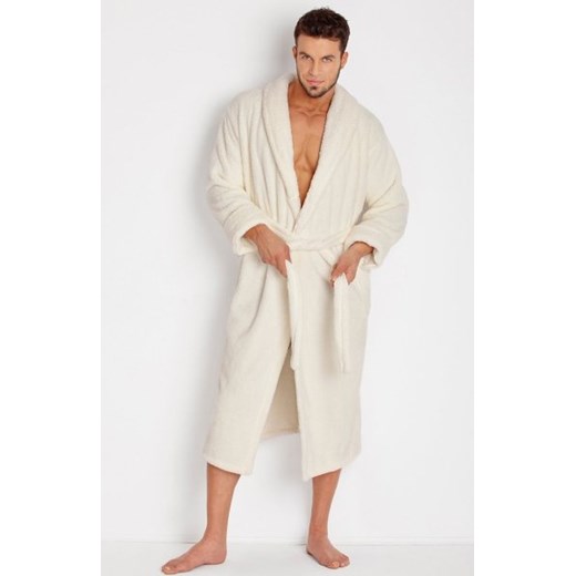 Dkaren 130 szlafrok ecru ze sklepu intimiti.pl w kategorii Szlafroki męskie - zdjęcie 187868500