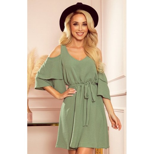 Letnia sukienka oliwkowa Marina Numoco 292-6 ze sklepu intimiti.pl w kategorii Sukienki - zdjęcie 187868524