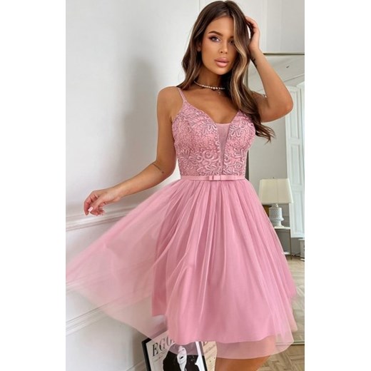 Rozkloszowa tiulowa sukienka 285-20 ze sklepu intimiti.pl w kategorii Sukienki - zdjęcie 187868640