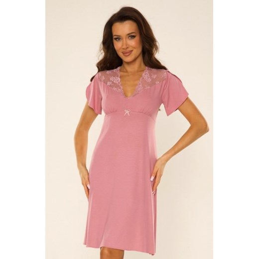 De Lafense Lilian 754 brudny róż koszula damska ze sklepu intimiti.pl w kategorii Koszule nocne - zdjęcie 187869003