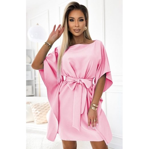 Numoco 287-30 SOFIA kobieca sukienka motyl z wiązaniem w pasie ze sklepu intimiti.pl w kategorii Sukienki - zdjęcie 187869304