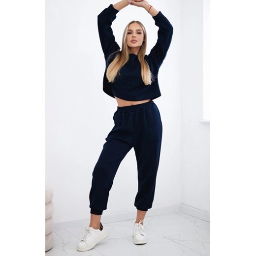 Komplet z wiskozy Amour granatowy ze sklepu intimiti.pl w kategorii Dresy damskie - zdjęcie 187869353