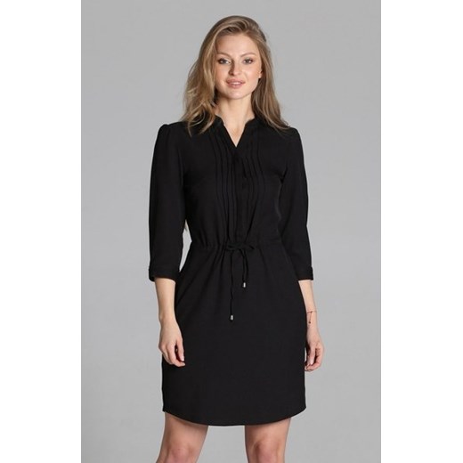 Sukienka ze szczypankami czarna SUK149 ze sklepu intimiti.pl w kategorii Sukienki - zdjęcie 187869624