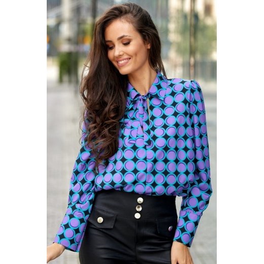 Kobieca bluzka z wiązaniem 0146/L77 ze sklepu intimiti.pl w kategorii Koszule damskie - zdjęcie 187869661