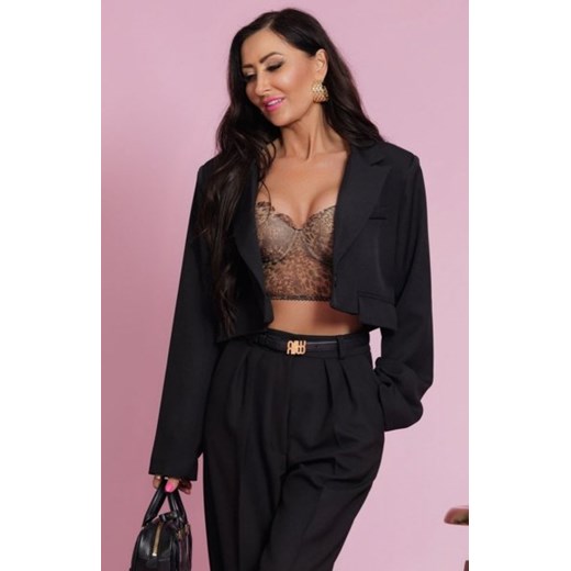 Elizabeth Polly krótki żakiet damski czarny ze sklepu intimiti.pl w kategorii Marynarki damskie - zdjęcie 187869710