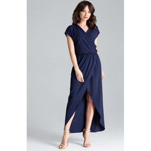 Długa sukienka granatowa L033 ze sklepu intimiti.pl w kategorii Sukienki - zdjęcie 187869760