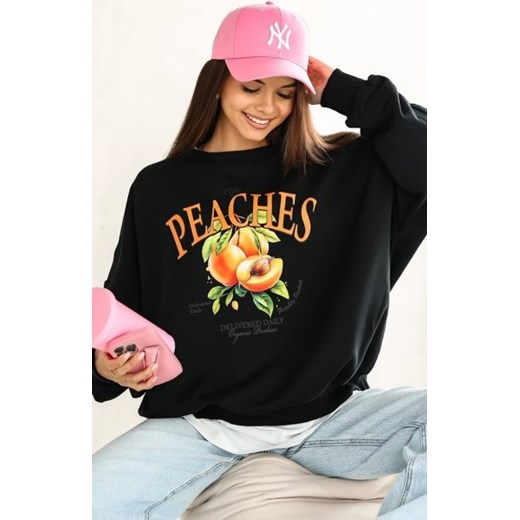 Ocieplana bluza damska peaches czarna ze sklepu intimiti.pl w kategorii Bluzy damskie - zdjęcie 187869841