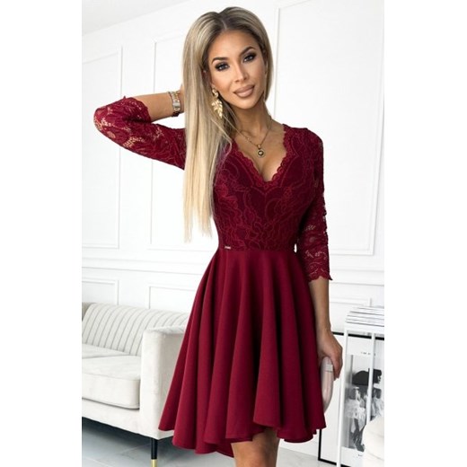 Numoco 210-15 NICOLLE sukienka z dłuższym tyłem i dekoltem ze sklepu intimiti.pl w kategorii Sukienki - zdjęcie 187870251