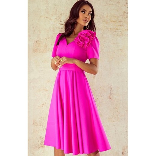 Elizabeth Rubi sukienka midi fuksja ze sklepu intimiti.pl w kategorii Sukienki - zdjęcie 187870643