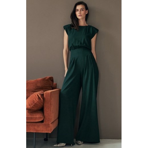 Kombinezon z nogawkami palazzo zielony ze sklepu intimiti.pl w kategorii Kombinezony damskie - zdjęcie 187870644