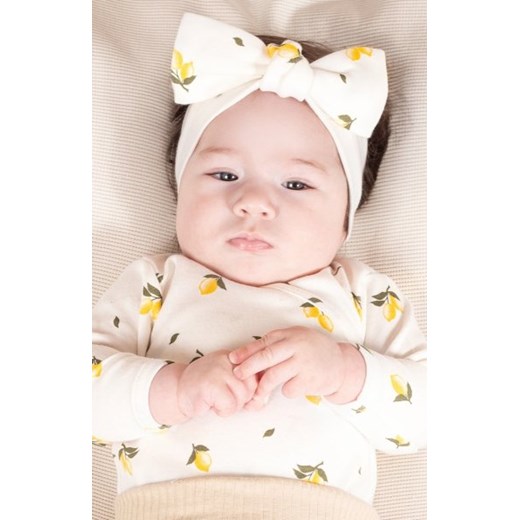 Bawełniane body kopertowe długi rękaw cytrynki ze sklepu intimiti.pl w kategorii Body niemowlęce - zdjęcie 187871031