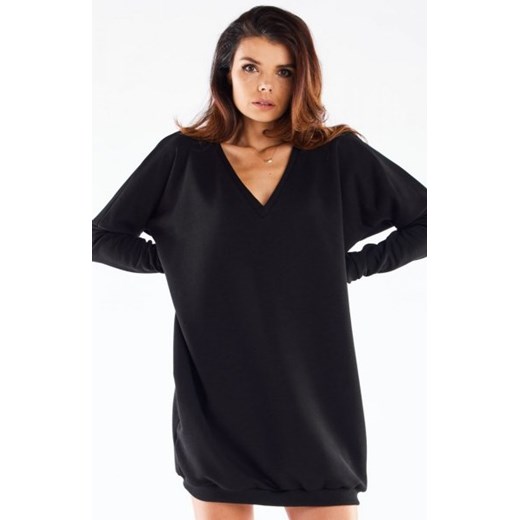 Dresowa czarna sukienka oversize M272 ze sklepu intimiti.pl w kategorii Sukienki - zdjęcie 187871112