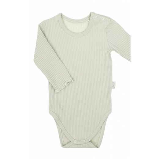 Oliwkowe body długi rękaw prążek ze sklepu intimiti.pl w kategorii Body niemowlęce - zdjęcie 187871333