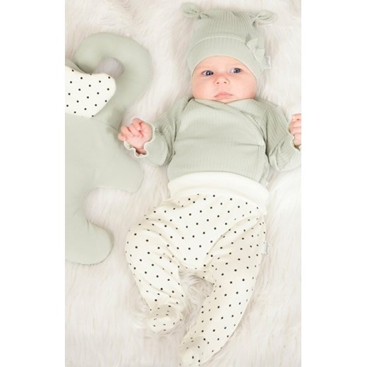 Oliwkowe body kopertowe prążek ze sklepu intimiti.pl w kategorii Body niemowlęce - zdjęcie 187871480