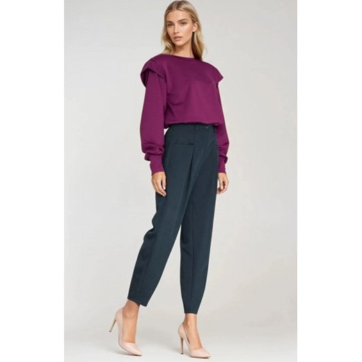 Nife spodnie baggy z wyskoim stanem granatowe ze sklepu intimiti.pl w kategorii Spodnie damskie - zdjęcie 187871550