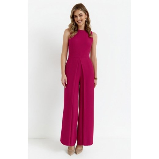 Makover kombinezon z szerokimi nogawkami śliwkowy K184 ze sklepu intimiti.pl w kategorii Kombinezony damskie - zdjęcie 187871561