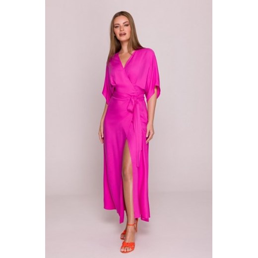 Stylove S406 wiskozowa sukienka maxi liliowa ze sklepu intimiti.pl w kategorii Sukienki - zdjęcie 187872350