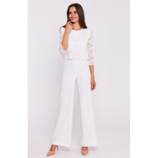 Stylove S381 kombinezon z koronkową górą ecru ze sklepu intimiti.pl w kategorii Kombinezony damskie - zdjęcie 187872971