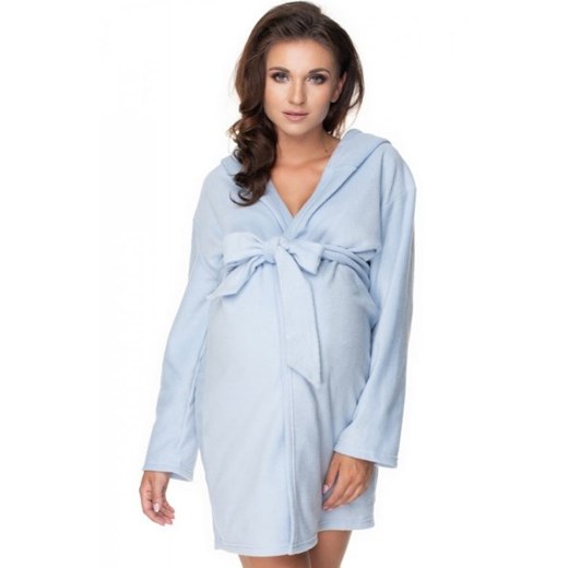 Błękitny ciążowy szlafrok 0148 ze sklepu intimiti.pl w kategorii Szlafroki damskie - zdjęcie 187873281