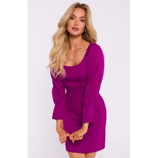 Moe sukienka mini z głębokim dekoltem fuksja M836 ze sklepu intimiti.pl w kategorii Sukienki - zdjęcie 187873521