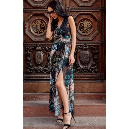 Szyfonowa długa sukienka letnia kolorowa 0209 R70 ze sklepu intimiti.pl w kategorii Sukienki - zdjęcie 187873843