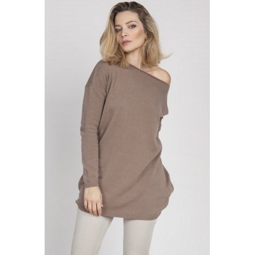 MKM SWE169 dzianinowa bluza mocca ze sklepu intimiti.pl w kategorii Swetry damskie - zdjęcie 187874842