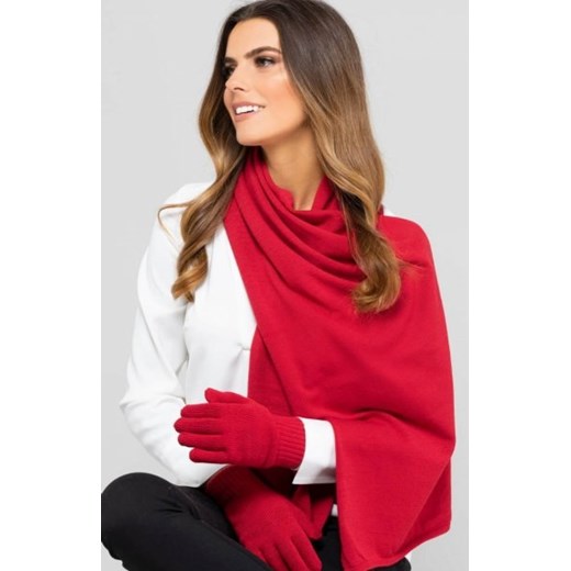 Kamea 05 wełniany szal czerwony ze sklepu intimiti.pl w kategorii Szaliki i chusty damskie - zdjęcie 187875261