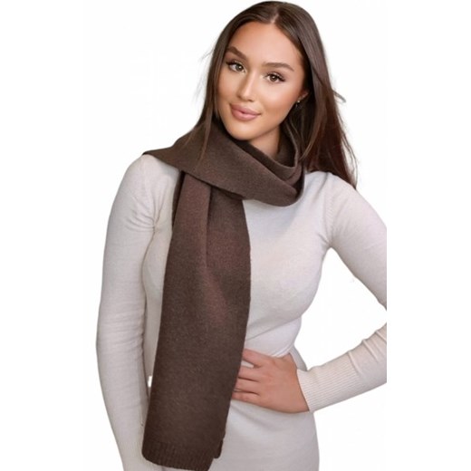 Kamea wełniany brązowy szalik 02 ze sklepu intimiti.pl w kategorii Szaliki i chusty damskie - zdjęcie 187875291