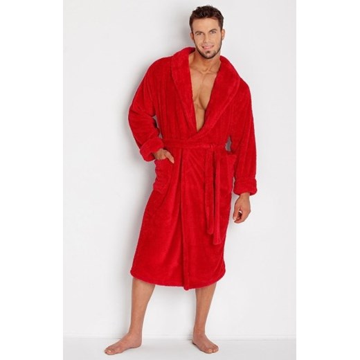 Dkaren 130 szlafrok męski czerwony ze sklepu intimiti.pl w kategorii Szlafroki męskie - zdjęcie 187875311